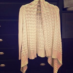 Lucky Brand Open Knit Cardigan, Oat